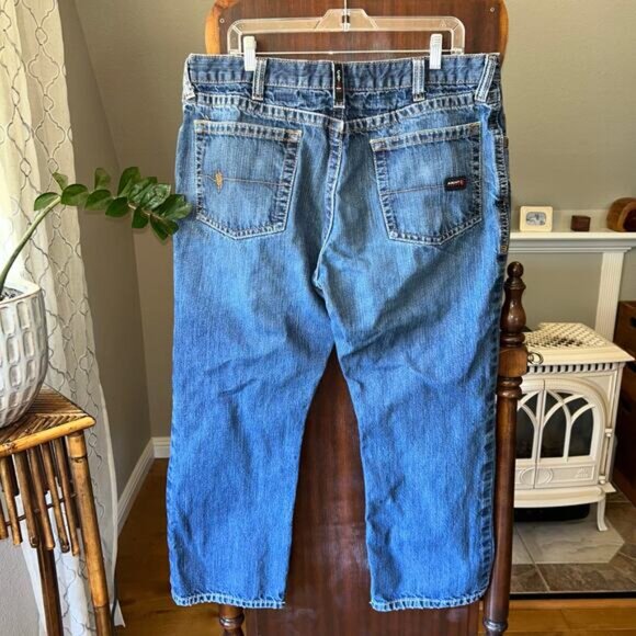 Ariat FR M4 Jeans Men’s 38X30 Blue Denim Relaxed Fit Boot Cut Workwear - Picture 8 of 8